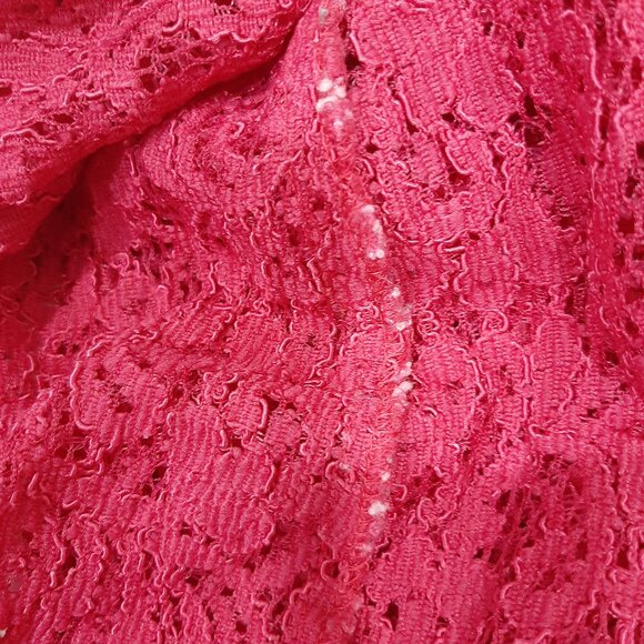 🔥 Adrianna Papell pink lace couture low back coquette pleated flare dress - Picture 16 of 16